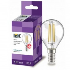 светодиодные лампы  Iek LLF-G45-7-230-40-E14-CL Лампа LED G45 шар прозр. 7Вт 230В 4000К E14 серия 360°    