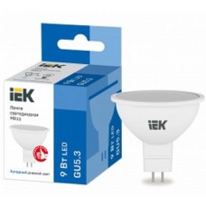 светодиодные лампы  Iek LLE-MR16-9-230-65-GU5 Лампа LED MR16 софит 9Вт 230В 6500К GU5.3 