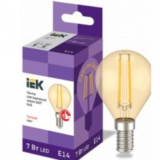 светодиодные лампы  Iek LLF-G45-7-230-30-E14-CLG Лампа LED G45 шар золото 7Вт 230В 2700К E14 серия 360°