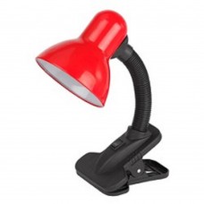 Настольные светильники ЭРА C0041425 Настольный светильник N-102-E27-40W-R красный на прищепке