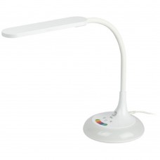 Настольные светильники ЭРА Б0048591 Настольный светильник NLED-481-10W-W светодиодный с основанием белый, выбор цветовой температуры, диммер, RGB ночник в основании