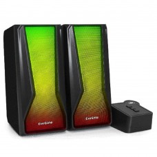 Колонки EXEGATE ExeGate Accord 230 EX289687RUS (питание USB,Bluetooth, 2х3Вт (6Вт RMS), 60-20000Гц, цвет черный, RGB подсветка, Color Box)