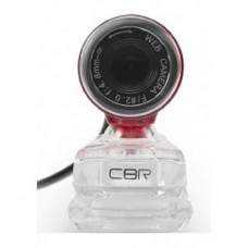Цифровая камера CBR CW 830M Red, Веб-камера с матрицей 0,3 МП, разрешение видео 640х480, USB 2.0, встроенный микрофон, ручная фокусировка, крепление на мониторе, длина кабеля 1,4 м, цвет красный