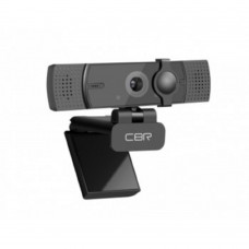 Цифровая камера CBR CW 872FHD Black, Веб-камера с матрицей 5 МП, разрешение видео 1920х1080, USB 2.0, встроенный микрофон с шумоподавлением, автофокус, крепление на мониторе, шторка, длина кабеля 1,8 м, цвет чёрный